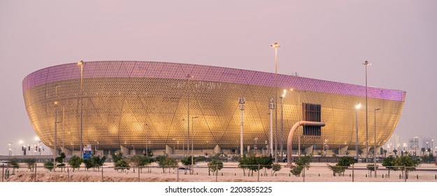 カタールのドーハ- 2022 年 9 月 9 日: ルサイル アイコニック スタジアムまたはルサイル スタジアムは、カタールのルサイルにあるサッカー スタジアムです。