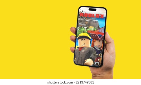 Roblox Game App On Smartphone Screen Stock Photo 1997154221