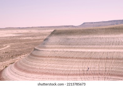 Desert scenery in the Boszhira Valley in the Mangistau region of Kazakhstan in October.