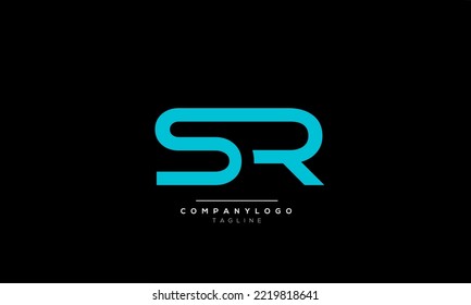 Premium Vector | Sr logo design concept for business