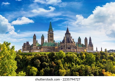 Canadian Parliament in Ottawa in a sunny day, Canada