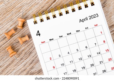 April 2023 Calendar - Open Bible Minimalist Design 4K wallpaper download