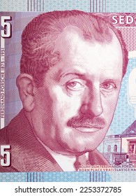 Ferdinand Porsche um retrato em close de dinheiro
