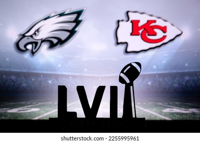 Black icon of the super bowl lvii Royalty Free Vector Image