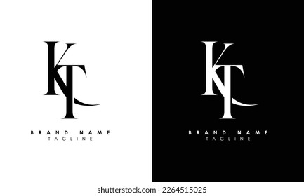 Initial letter KT logo with Feather Gold And Silver Color, Simple and Clean  Design For Company Name. Vector Logo for Business and Company.::  tasmeemME.com