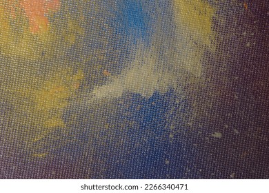 Fondo dinámico multicolor. Pinceladas de pintura al óleo sobre un lienzo texturizado. El concepto de la escuela de arte moderna. Fragmento de obra creativa. Colores de 2023.