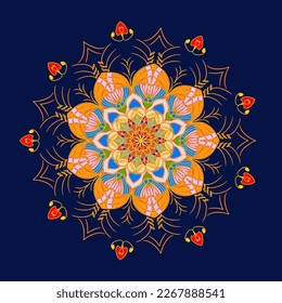 Blummenform am ale Stil Hannergrond, handgezeechent Mandalas an orientalescher Gekritzeldekoratioun fir all Geschlechter Ausmolbuch, Kanner, Erwuessener a Leit mat Behënnerungen., Indien, Islam, Arabesch, Mandala, Blummen