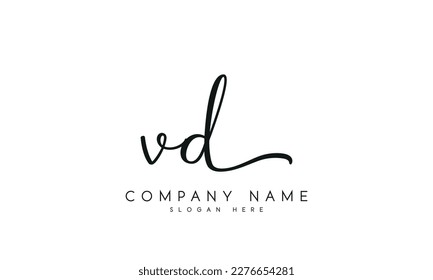 Vd logo monogram emblem style with crown shape Vector Image