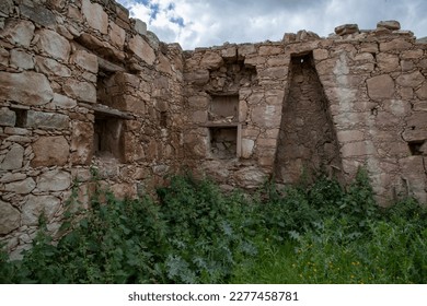 Knights Templar abandoned village of Foinikas in Cyprus.