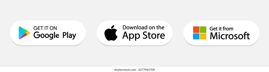 App Store and Google Play Badges Logo PNG vector in SVG, PDF, AI, CDR format