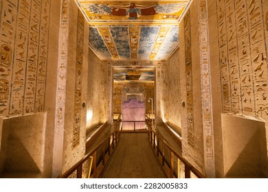 Tumba de Ramsés VI en el Valle de los Reyes, Luxor, Egipto.