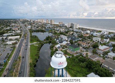 Vistas aéreas sobre Jacksonville Beach, Flórida