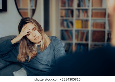 Sad Unhappy Woman Breaking up with Her Partner After Discussing. Depressed girlfriend fighting with her boyfriend at home deciding to split up
