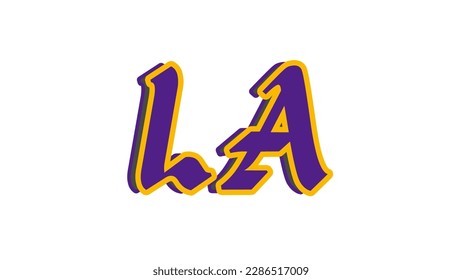 Vektorlogo der Basketballteams von Los Angeles: Stock-Vektorgrafik  (Lizenzfrei) 2314044145