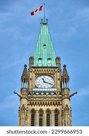 Canadian Parliament building. Peace Tower. Parliament Hill, Ottawa, Ontario, Canada.