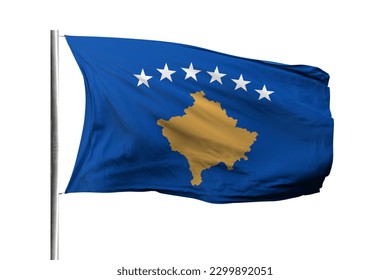 kosovo Flagge im ein abstrakt zerrissen Design. modern Design von das kosovo  Flagge. 26120239 Vektor Kunst bei Vecteezy