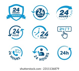 We Are Open 24 hours Logo PNG Vector (EPS) Free Download