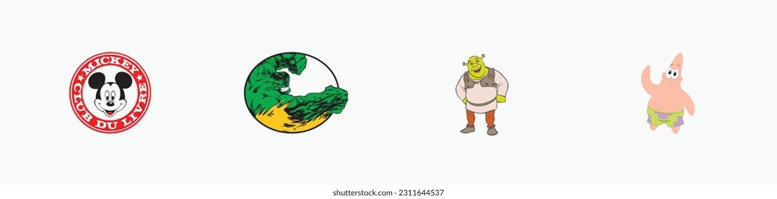 Shrek Characters Vector PNG vector in SVG, PDF, AI, CDR format