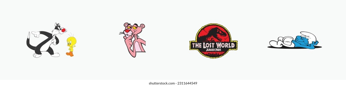 Pink Panther Girl Silhouette Stock Vector (Royalty Free) 349895429