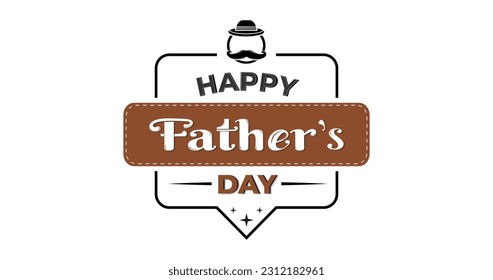 Dads day logo design happy fathers creative Vector Image