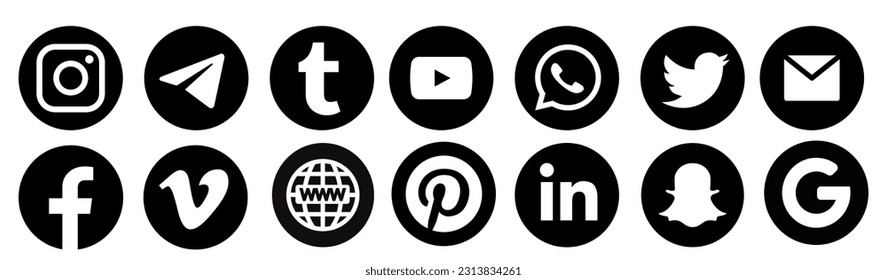 linkedin logo white circle