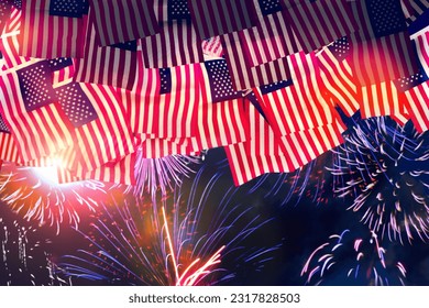 4 lipca Dzień Niepodległości. Symbole patriotyczne USA. Obchody narodowe. 4 lipca. Święto federalne Stanów Zjednoczonych. Flaga amerykańska. Gwiazdy i paski. Czerwono-biało-niebieski. Flaga Old Glory. Gwiaździsty sztandar.