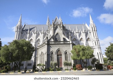 Exterior View of St. Philomena's Cathedral, Mysore, Karnataka, India