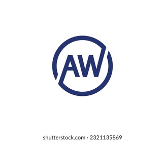 Aw Logo Design Vector Illustration Stock Vector (Royalty Free) 1514942264