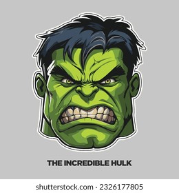 vector de cara de hulk