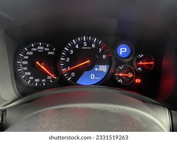 Nissan Gtr R35 dashboard. Super car from Japan.