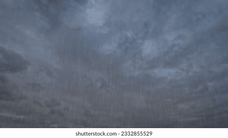 ฝนตกหนักบนท้องฟ้ามีเมฆ - อากาศดี bg - ภาพถ่ายธรรมชาติ