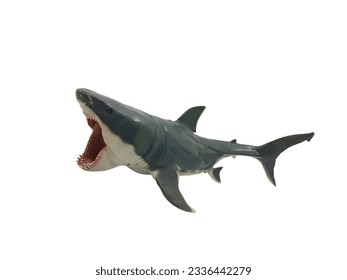 Megalodon rechin miniatura izolat pe alb