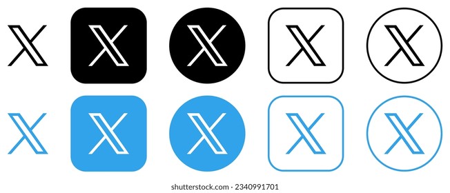 Free Twitter X Blue Logo Round SVG, PNG Icon, Symbol. Download Image.