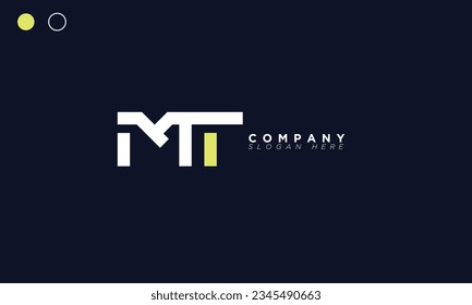 Mt Linked Logo For Business And Company Identity Creative Letter Mt Logo  Vector Stock Illustration - Download Image Now - iStock