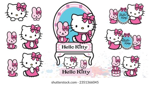 100,000 Hello kitty background Vector Images