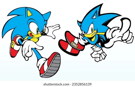 Classic Sonic Vector (Ai, Eps), PDF And Image (Jpg, Png)