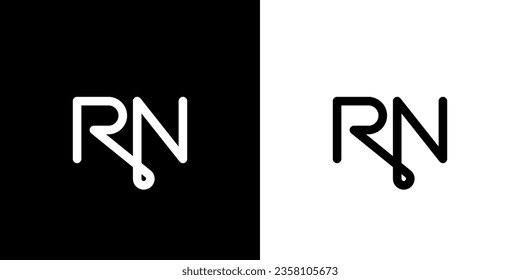 Letter RN Signature Logo Template Vector 10053419 Vector Art at Vecteezy