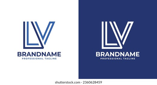 Premium Vector  Letter lv logo