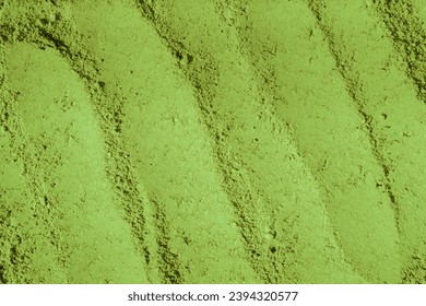Bubuk Matcha Teh Hijau. Tepung bubuk warna hijau kering atau pewarna tekstil untuk campuran cat latar belakang.