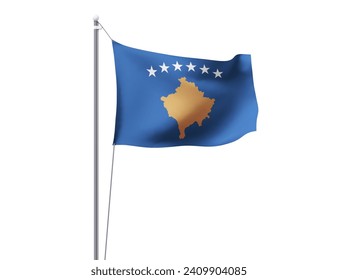 Vektor der Kosovo-Flagge. Flagge des Kosovo: Stock-Vektorgrafik  (Lizenzfrei) 2251068371