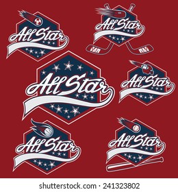 ECHL all star game logo.ai Royalty Free Stock SVG Vector
