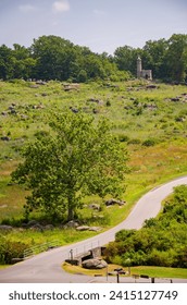 The Devil's Den di Gettysburg National Military Park, American Civil War Battlefield, di Gettysburg, Pennsylvania, Amerika Syarikat
