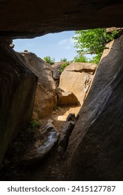 The Devil's Den di Gettysburg National Military Park, American Civil War Battlefield, di Gettysburg, Pennsylvania, Amerika Syarikat
