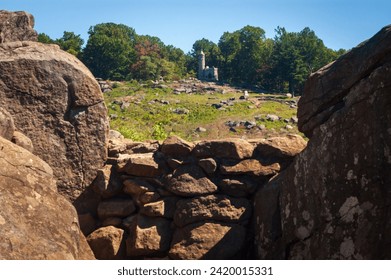 The Devil's Den di Gettysburg National Military Park, American Civil War Battlefield, di Gettysburg, Pennsylvania, Amerika Syarikat