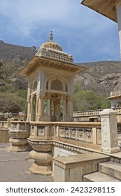 Gatore Ki Chhatriyan ( royal crematorium grounds ) , Jaipur, Rajasthan, India