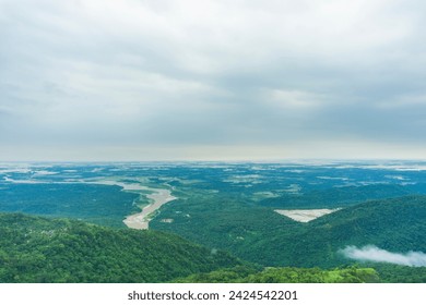 Nongwar, Shella-Bholaganj Block에서 본 폭포와 방글라데시의 전망