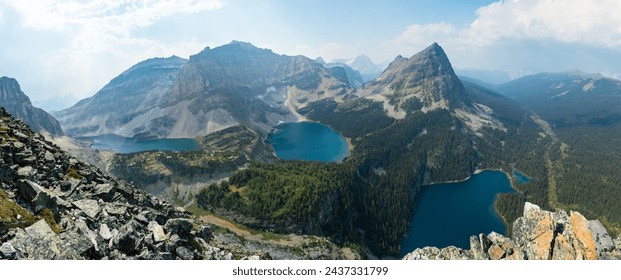 Panorama from the Sphinx Mountain, Egypt Lake, Banff National Park, Alberta, Canada