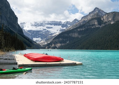 Canoe Dock at Lake Louise, Banff National Park, Alberta, Canada