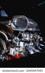 Muscle-Car-Motor, Hotrod-Motor, Dragster-Motor, Hot Rod, großer Motor