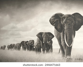 Panting of elephants where they’re moving from one place to another ❤️🐘